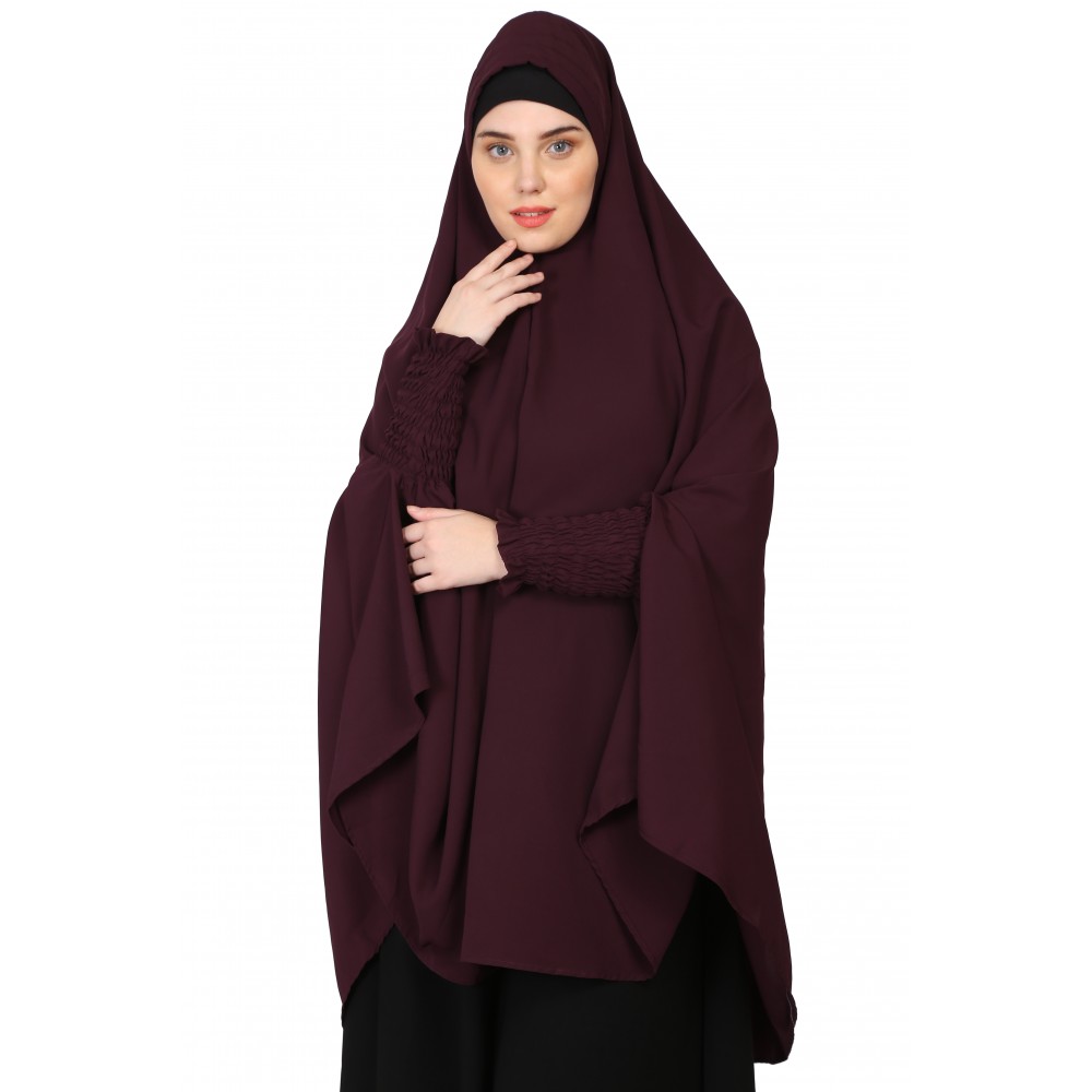 nazneen-smoking-sleeve-instant-ready-to-wear-jilbab-cum-khimer-hijab-wine